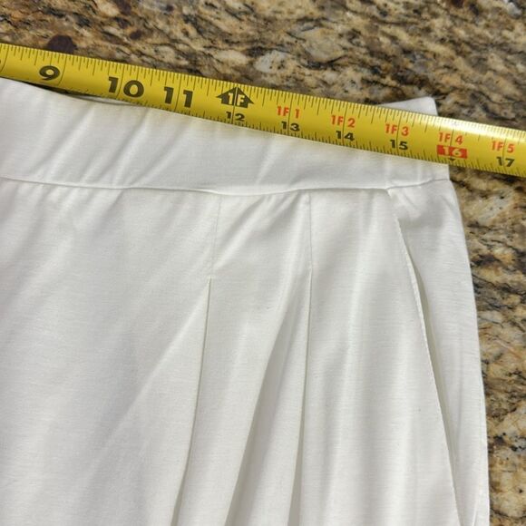 Wynne Layers Ivory Pleated Front High Rise Tapered Leg Pants Size L - Picture 8 of 10